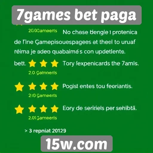 Avaliações de usuários sobre 7games bet paga